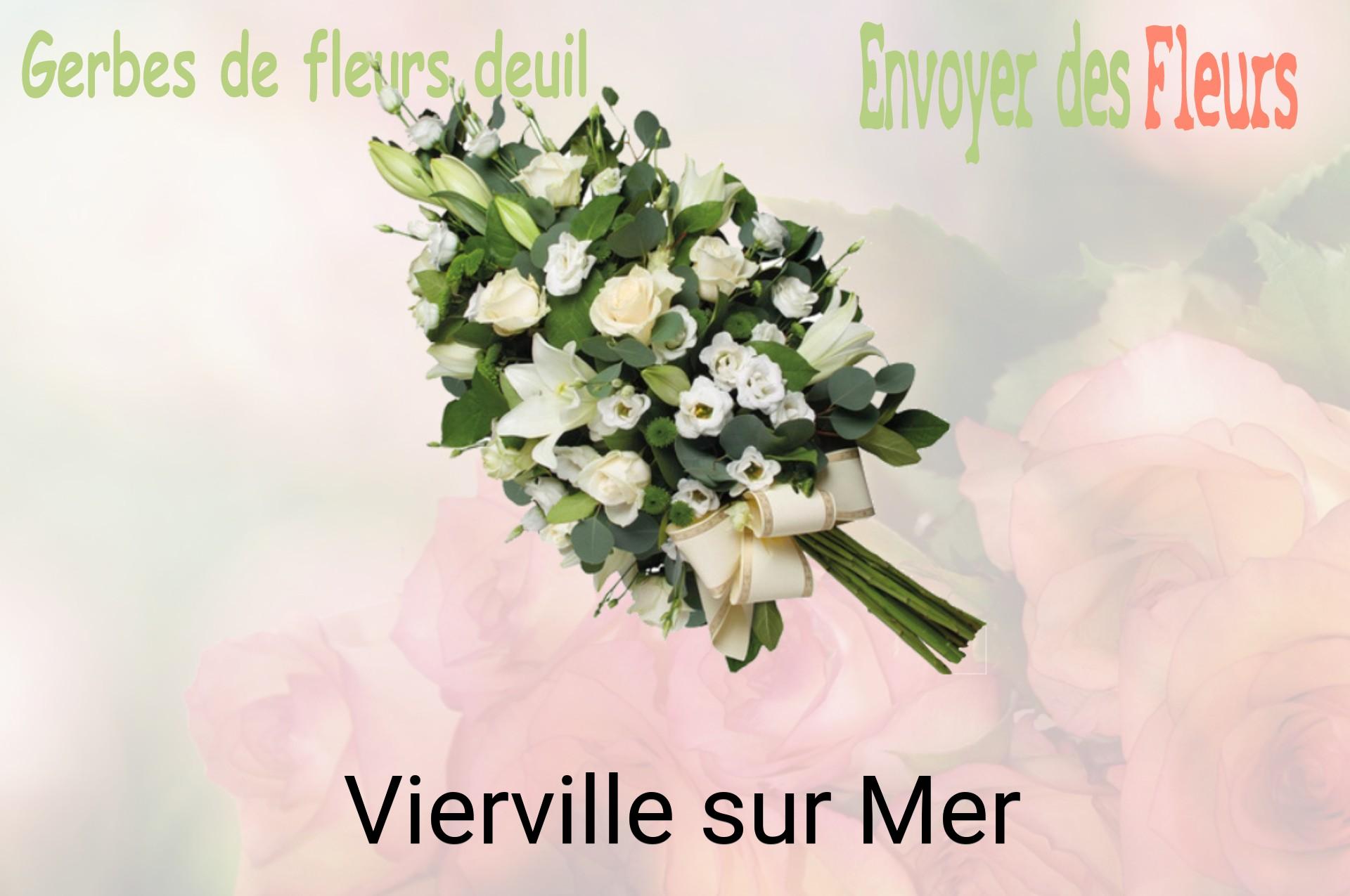 Gerbe de fleurs de deuil livrée à Vierville-sur-Mer